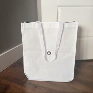 New Lululemon White Shopping Bag Medium